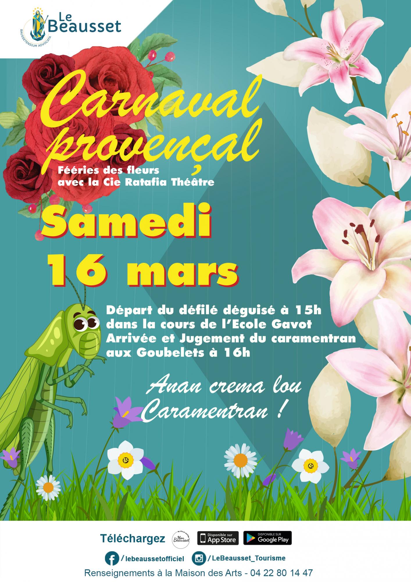 Carnaval au Beausset Rdv à 15h école Gavot